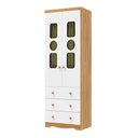 Ver imagem 2 de Guarda-roupa Infantil 61,7cm 2 Portas 3 Gavetas com Janelas sem Pés Ezra 100% Mdf Espresso Móveis