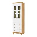 Ver imagem 2 de Guarda-roupa Infantil 61,7cm 2 Portas 3 Gavetas com Janelas e Pés Ezra 100% Mdf Espresso Móveis