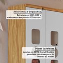 Ver mais imagens de Guarda-Roupa Infantil 61,7cm 2 Portas 3 Gavetas com Janelas e Pés Ezra 100% MDF Espresso Móveis Branco/Amêndoa