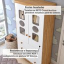 Ver imagem 7 de Guarda-Roupa Bebê 2 Portas com Janela 3 Gavetas 100% MDF Ezra Espresso Móveis Amêndoa Branco