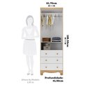 Ver imagem 4 de Guarda-roupa Infantil 61,7cm 2 Portas 3 Gavetas com Janelas e Pés Ezra 100% Mdf Espresso Móveis