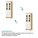 Ver imagem 5 de Guarda-Roupa Bebê 2 Portas com Janela 3 Gavetas 100% MDF Ezra Espresso Móveis Amêndoa Branco