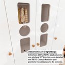 Ver imagem 7 de Guarda-Roupa Bebê 4 Portas com Janela 3 Gavetas 100% MDF Ezra Espresso Móveis Amêndoa Branco
