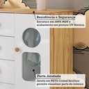 Ver mais imagens de Cômoda Infantil 95cm 1 Porta com Janela e 4 Gavetas Ezra 100% Mdf Espresso Móveis