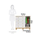 Ver imagem 4 de Cômoda Infantil 95cm 1 Porta com Janela e 4 Gavetas Ezra 100% Mdf Espresso Móveis