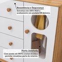 Ver imagem 7 de Cômoda Bebê 1 Porta com Janela e 4 Gavetas Ezra 100% MDF Espresso Móveis Amêndoa Branco