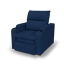 Ver imagem 1 de Poltrona Dalas Papai Retrátil Reclinável Veludo Porta Copo:azul