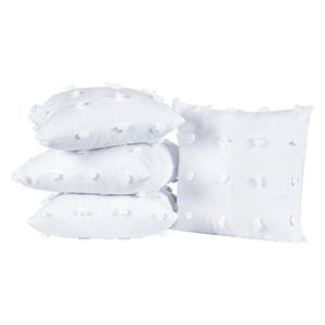 Kit 04 Almofadas Cheias Poppy 45cm X 45cm Cor Branco