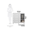 Ver imagem 4 de Cômoda Infantil 95,3cm 1 Porta com Janela e 4 Gavetas Ezra 100% MDF Espresso Móveis Branco