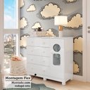 Ver imagem 7 de Cômoda Infantil 95,3cm 1 Porta com Janela e 4 Gavetas Ezra 100% Mdf Espresso Móveis