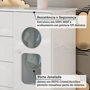 Ver mais imagens de Cômoda Infantil 95,3cm 1 Porta com Janela e 4 Gavetas Ezra 100% Mdf Espresso Móveis
