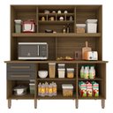 Ver imagem 2 de Cozinha Luna 6 Portas 2 Gavetas Nogal/grafite