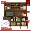 Ver imagem 6 de Cozinha Luna 6 Portas 2 Gavetas Nogal/grafite