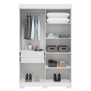 Ver imagem 3 de Guarda-Roupa Casal 4 Portas 133cm Willow Espresso Móveis Branco