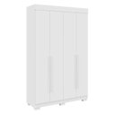 Ver imagem 2 de Guarda-Roupa Casal 4 Portas 133cm Willow Espresso Móveis Branco