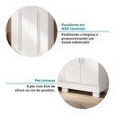 Ver mais imagens de Guarda-Roupa Casal 4 Portas 133cm Willow Espresso Móveis Branco
