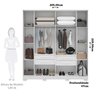 Guarda-roupa Casal 205,2cm 6 Portas 100% Mdf Petunia Espresso Móveis - 5