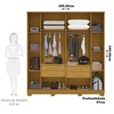 Ver imagem 5 de Guarda-roupa Casal 205,2cm 6 Portas 100% Mdf Petunia Espresso Móveis