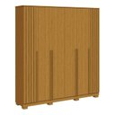Ver imagem 3 de Guarda-Roupa Casal 6 Portas Ripado 100% MDF 205cm Petunia Espresso Móveis Branco/Cinamomo