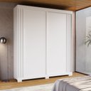 Ver imagem 1 de Guarda-Roupa Casal 100% MDF 2 Portas 180cm Freesia Espresso Móveis Branco