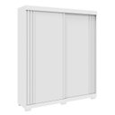 Ver imagem 3 de Guarda-Roupa Casal 100% MDF 2 Portas 180cm Freesia Espresso Móveis Branco