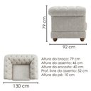 Ver imagem 3 de Poltrona Decorativa Capitone Acorde Pes MDF Linho Tcs 701 Moll