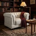 Ver imagem 6 de Poltrona Decorativa Capitone Acorde Pes MDF Linho Tcs 701 Moll
