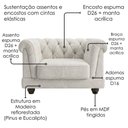 Ver imagem 5 de Poltrona Decorativa Capitone Acorde Pes MDF Linho Tcs 701 Moll