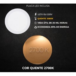 Ventilador de Teto Infinity Soft Led 3000k Preto 3 Pás Tabaco 220v 2002 + Controle Soft 2002 - 3