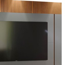 Painel De Tv 70 Polegadas Cinza E Marrom Ripado Malibu 1,83 Lukaliam - 3 Painel De Tv 70 Polegadas Cinza E Marrom Ripado Malibu 1,83 Lukaliam - 3