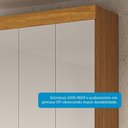 Ver imagem 5 de Guarda-Roupa Casal 4 Portas 133cm Willow Espresso Móveis Off White/Cinamomo
