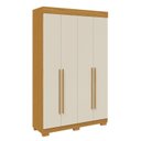 Ver imagem 2 de Guarda-Roupa Casal 4 Portas 133cm Willow Espresso Móveis Off White/Cinamomo