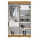 Ver imagem 3 de Guarda-Roupa Casal 4 Portas 133cm Willow Espresso Móveis Off White/Cinamomo
