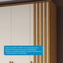Ver imagem 6 de Guarda-Roupa Casal 6 Portas Ripado 100% MDF 205cm Petunia Espresso Móveis Bege/Cinamomo/Off White