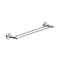 Ver imagem 1 de Toalheiro Duplo para Banheiro Escovado Atenas Grego Metal 45cm