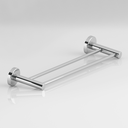 Ver imagem 4 de Toalheiro Duplo para Banheiro Escovado Atenas Grego Metal 45cm