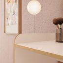 Ver mais imagens de Penteadeira Camarim Ariel com Espelho 2 Gavetas e 1 Porta - Offwhite/Dourado
