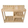 Sapateira com Banco de Madeira Pinus 70x30 - Vazada no Meio - 4