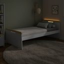 Ver imagem 2 de Cama Solteiro com LED Petit Casatema MadeiraOriginals Branco/Mel
