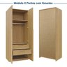 Guarda-roupa Modulado 2 Peças 4 Portas Jade CabeCasa MadeiraOriginals - 11