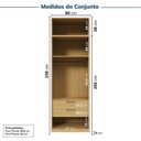 Ver imagem 4 de Guarda-roupa Modulado 2 Peças 4 Portas Jade CabeCasa MadeiraOriginals