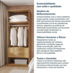 Guarda-roupa Modulado 2 Peças 4 Portas Jade Cabecasa Madeiramadeira - 15