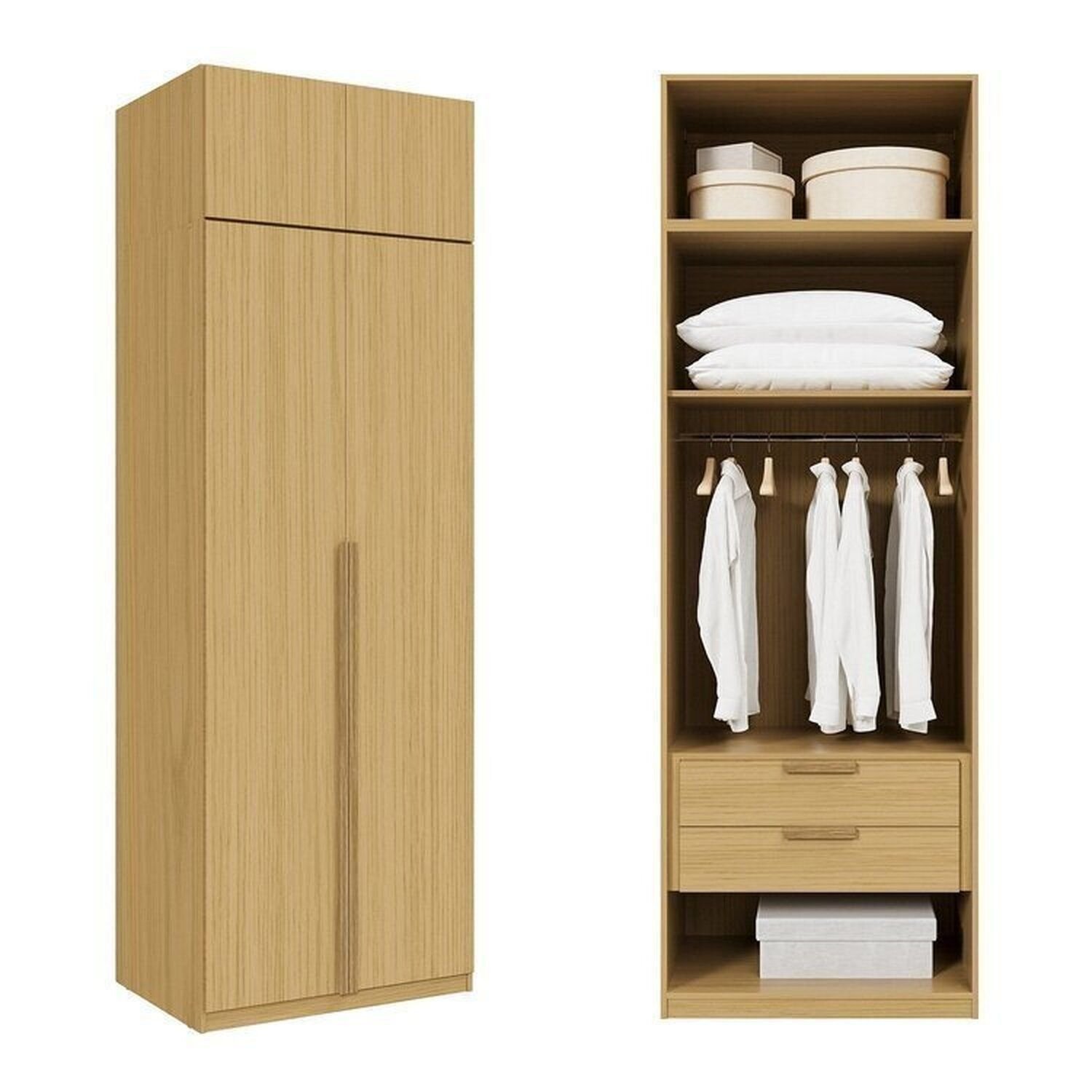 Guarda-roupa Modulado 2 Peças 4 Portas Jade Cabecasa Madeiramadeira - 6