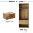 Ver mais imagens de Guarda-Roupa Planejado 2 Peças 4 Portas Jade CabeCasa MadeiraOriginals Amarelo/Avelã