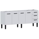 Ver imagem 1 de Gabinete Aço Atena 1,92 Metros Branco para Pia 2,00 Metros - P103618 - Cozimax