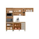 Ver imagem 3 de Cozinha Completa Allure 4 Peças (2aéreos+1balcão+1torrequente) Cp10 Jequitiba/gris Fosco - Linea