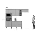 Ver imagem 4 de Cozinha Completa Allure 4 Peças (2aéreos+1balcão+1torrequente) Cp10 Jequitiba/gris Fosco - Linea