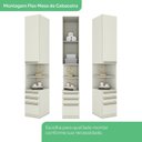 Ver imagem 6 de Guarda Roupa Casal Modulado 5 Peças com Cabeceira 9 Portas 9 Gavetas Seletto Areia Cinza