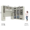 Ver imagem 4 de Quarto Modulado Casal Completo 9 Portas 6 Gavetas Canto Oblíquo