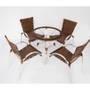 Ver imagem 2 de Kit 4 Cadeiras e Mesa Maully com 2 Espreguiçadeiras Reguláveis Incluso Pintura Eletrostática - - Pre
